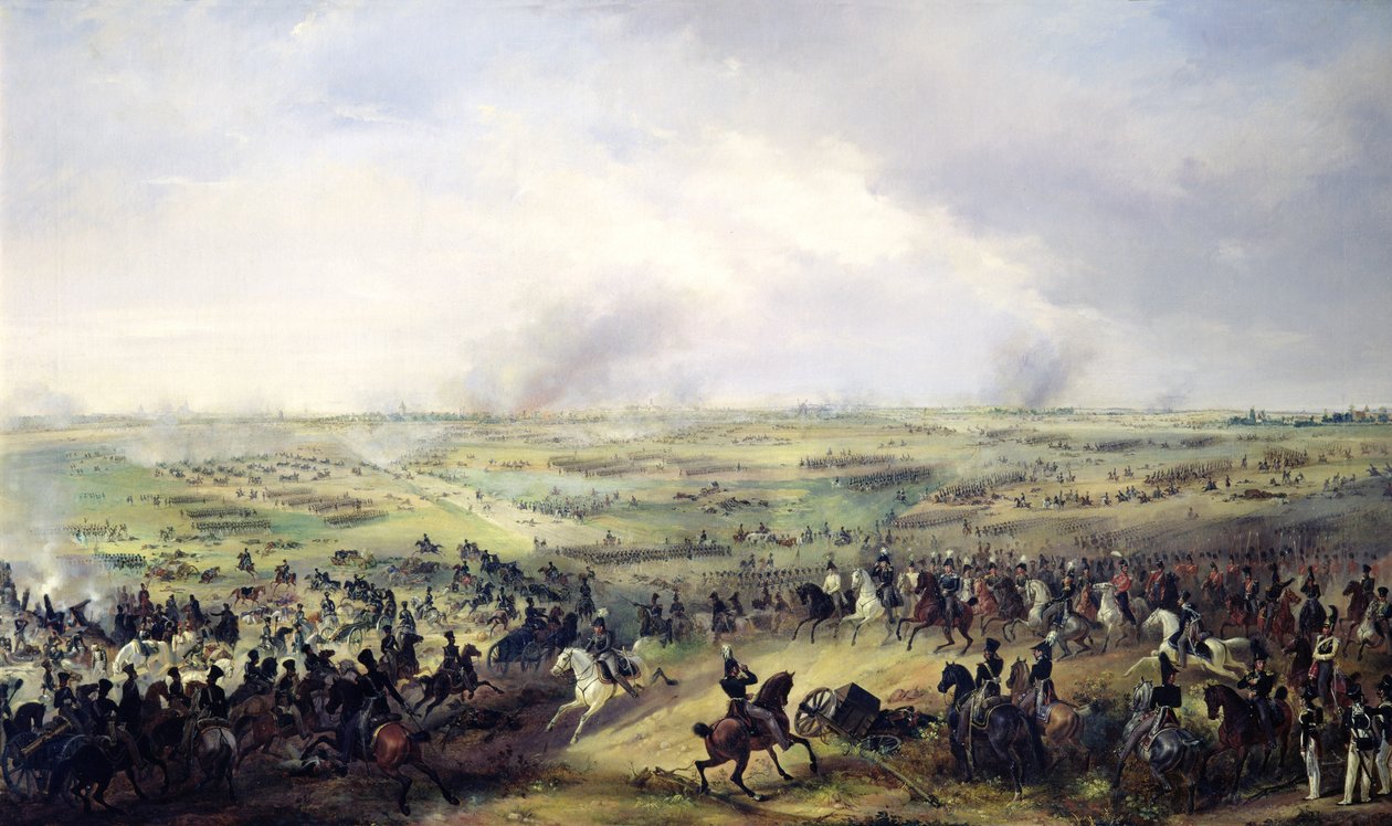 A Batalha de Leipzig, 16-19 de outubro de 1813 de Alexander Ivanovich Sauerweid