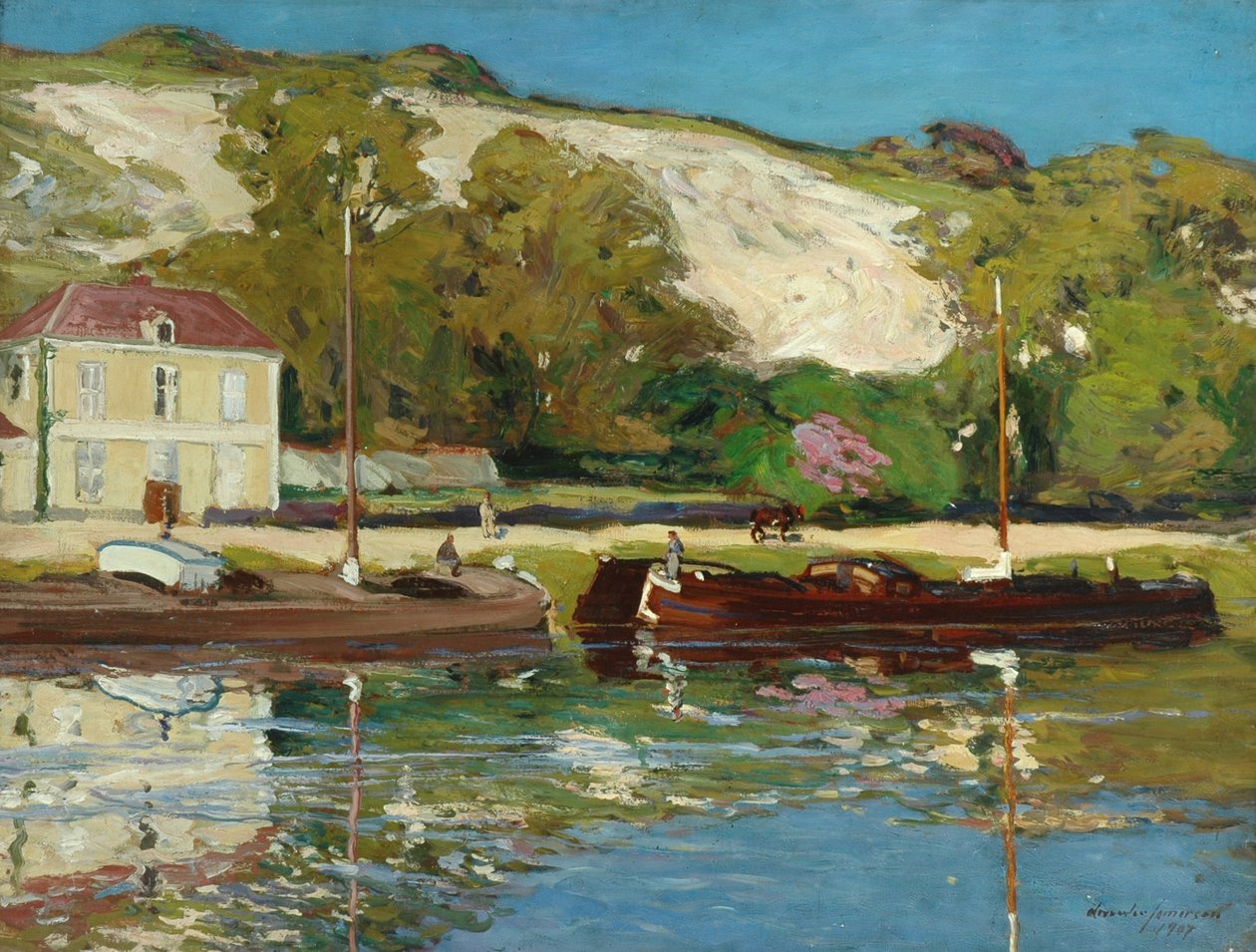 Barcaças no Sena, 1907 de Alexander Jamieson