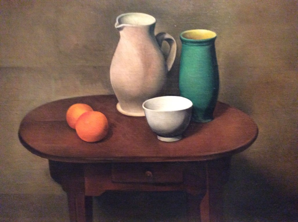 A mesa do ateliê de Alexander Kanoldt