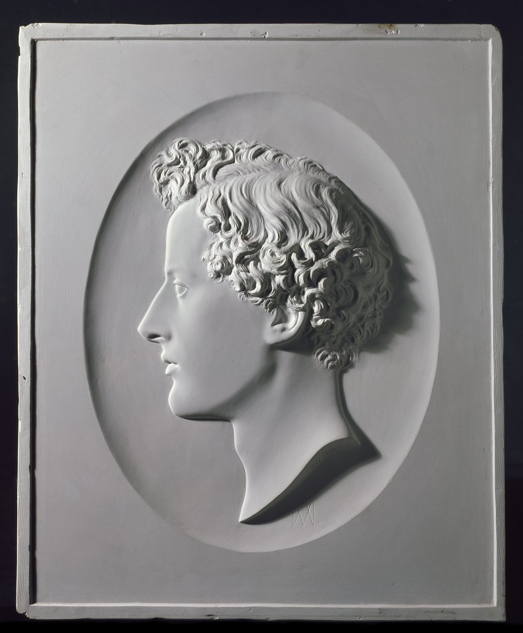 Retrato do perfil de John Everett Millais, c.1854 (gesso de Paris) de Alexander Munro