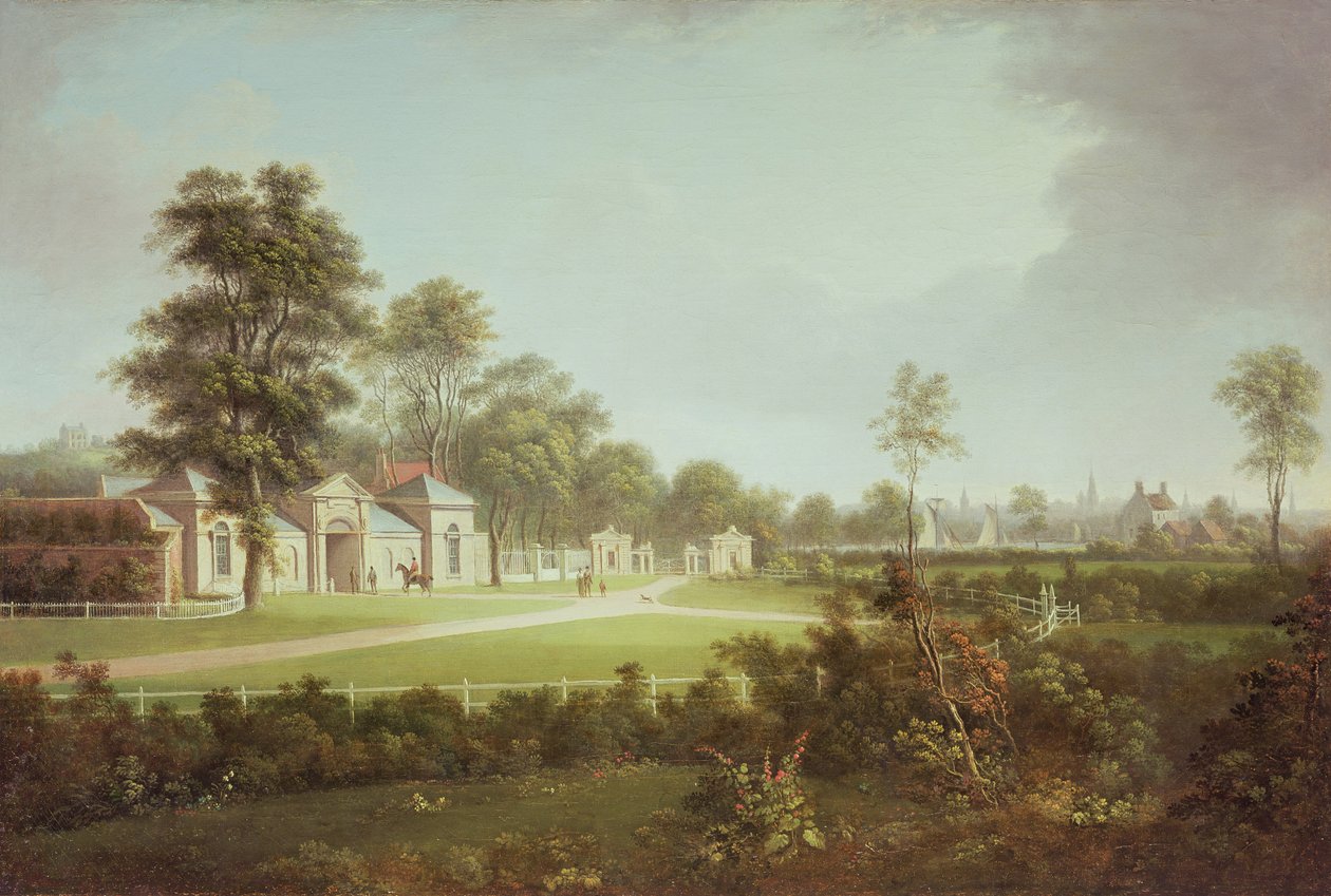 Annefield com Glasgow além, c.1800 de Alexander Nasmyth