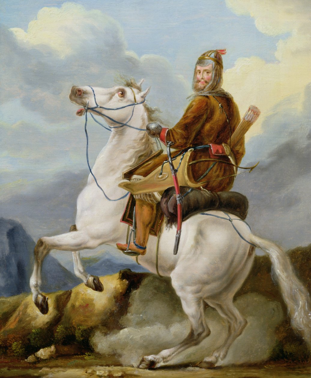 Um guerreiro oriental de Alexander Osipovich Orlowski