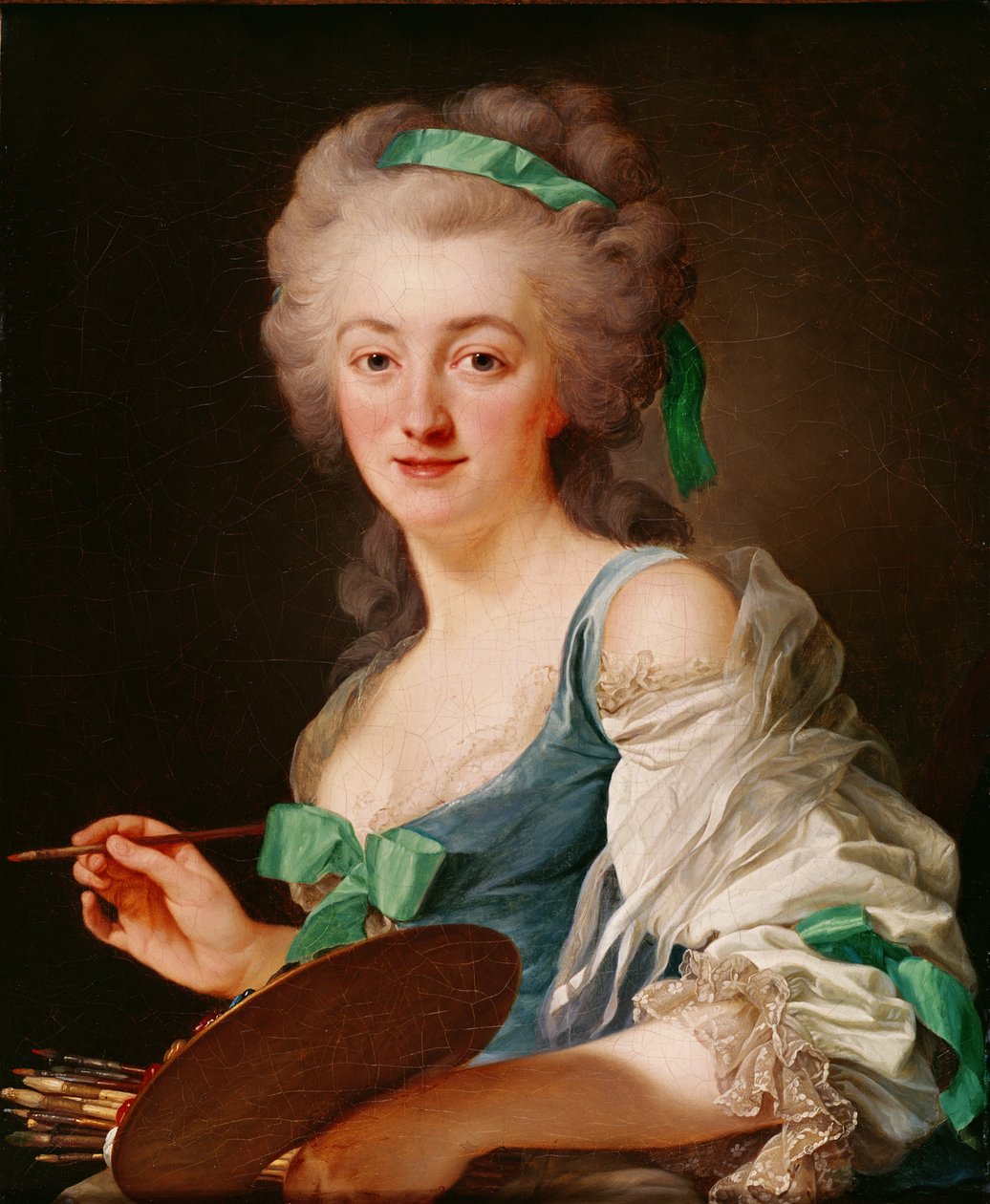 Retrato de Anne Vallayer-Coster, 1783 de Alexander Roslin