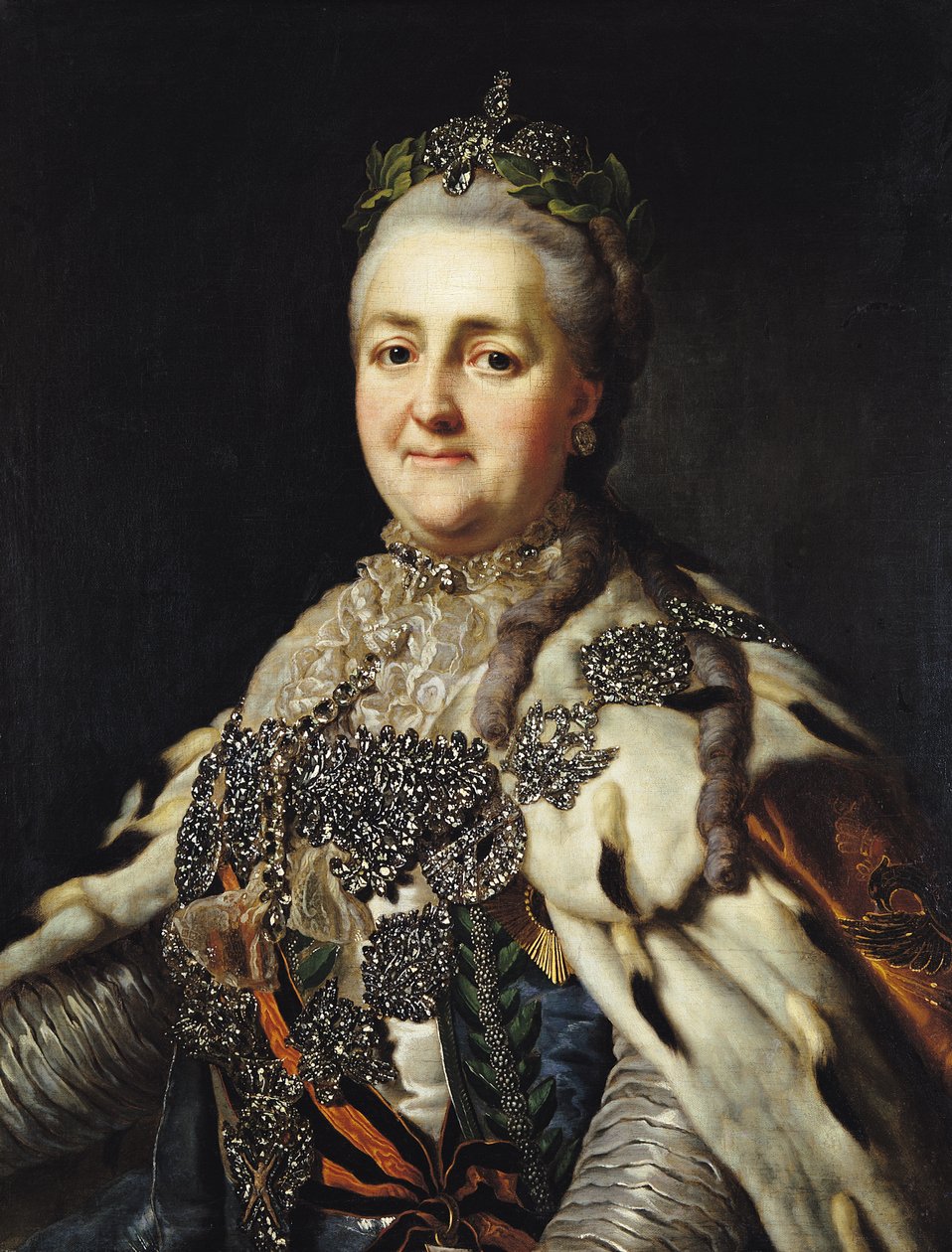 Retrato de Catarina II (1729-96) da Rússia de Alexander Roslin