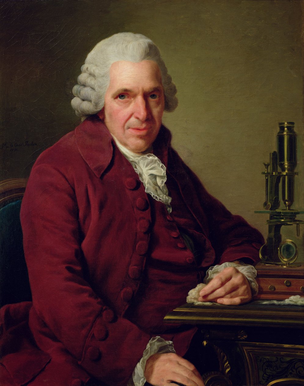 Retrato de Louis Jean Marie Daubenton (1716-1800) 1791 de Alexander Roslin