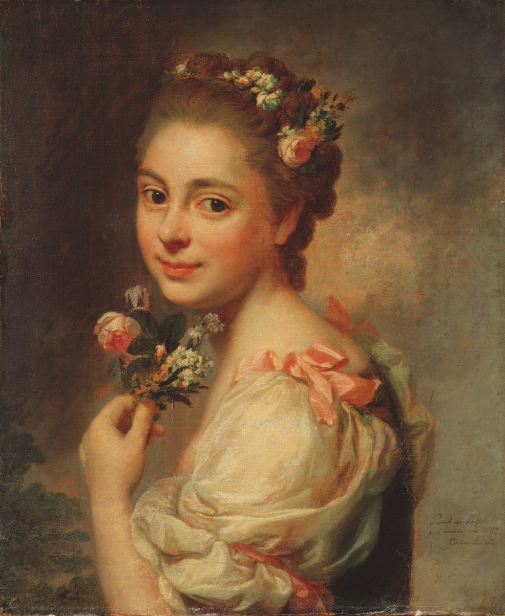 Retrato da esposa do artista, Marie Suzanne, 1763 (pastel sobre tela) de Alexander Roslin