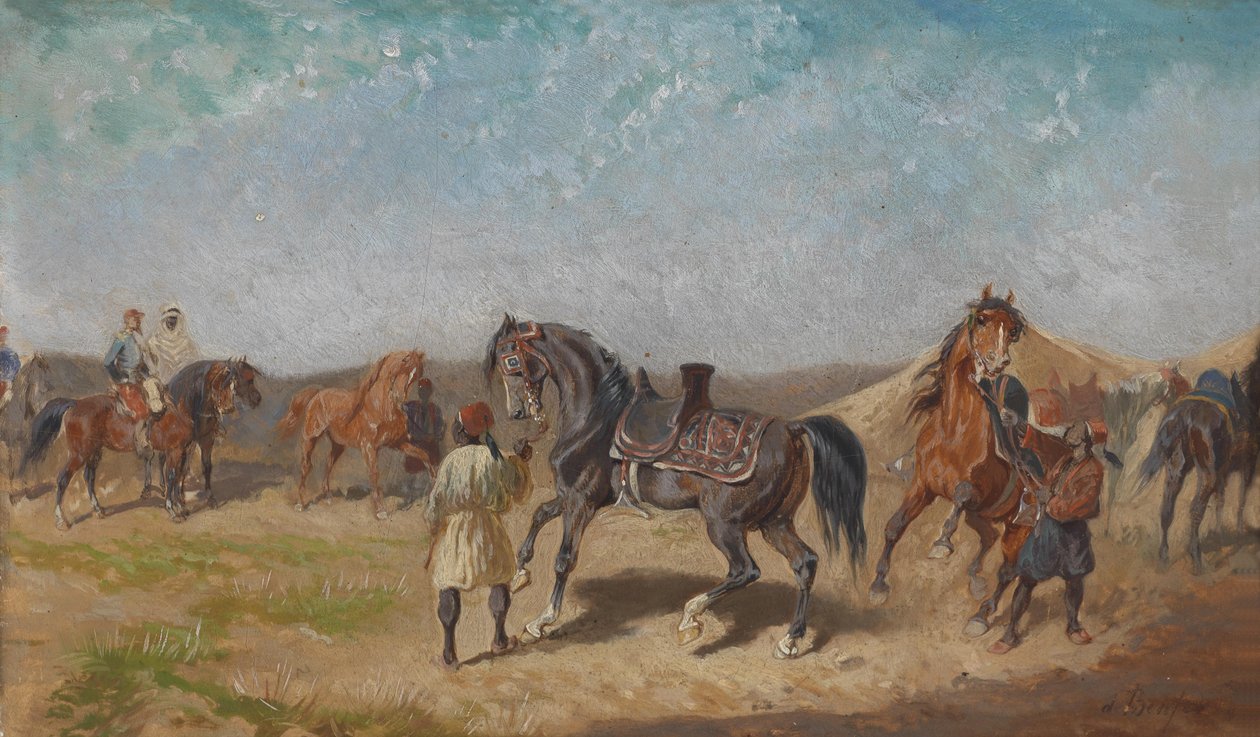 Acampamento de cavaleiros do norte da África de Alexander von Bensa