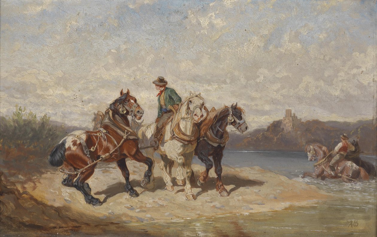 Treidelpferde no Danúbio de Alexander von Bensa