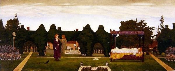 The Mystic Garden, c.1910 (oi a bordo) de Alexander Abdo