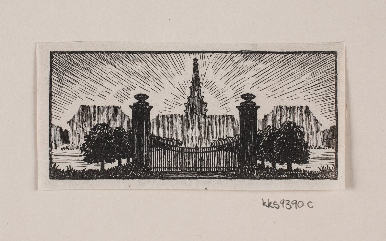 Dinamarquês:  Vinheta para "Posthuset i Hirschholm" de H. Hertz de Alexander Blom