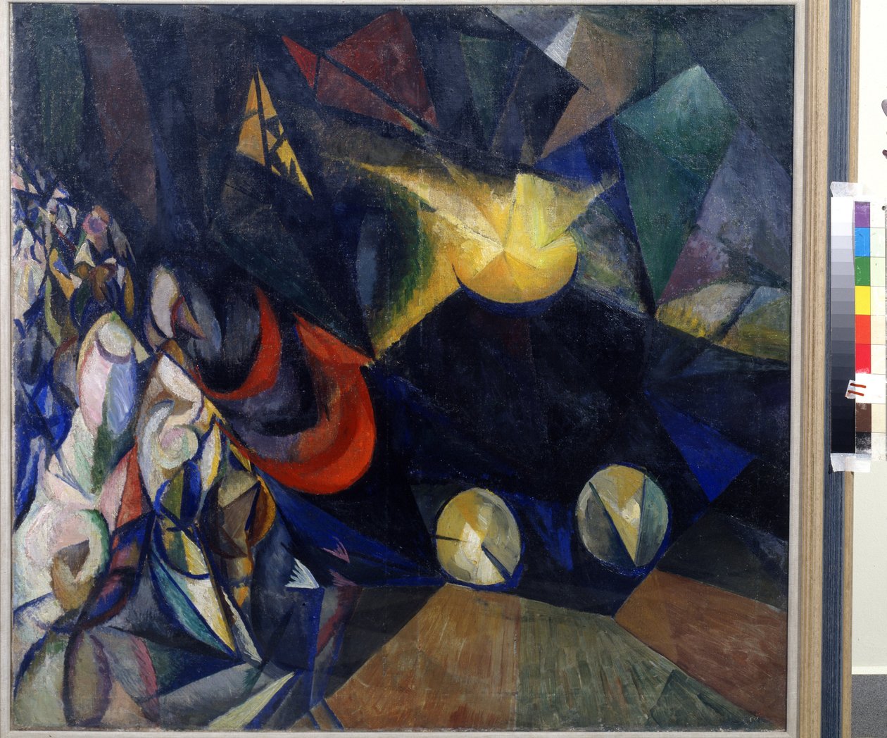 Motor a vapor. Pintura de Alexander Konstantinovich Bogomazov (1880-1930). Óleo sobre tela de Alexander Bogomazov
