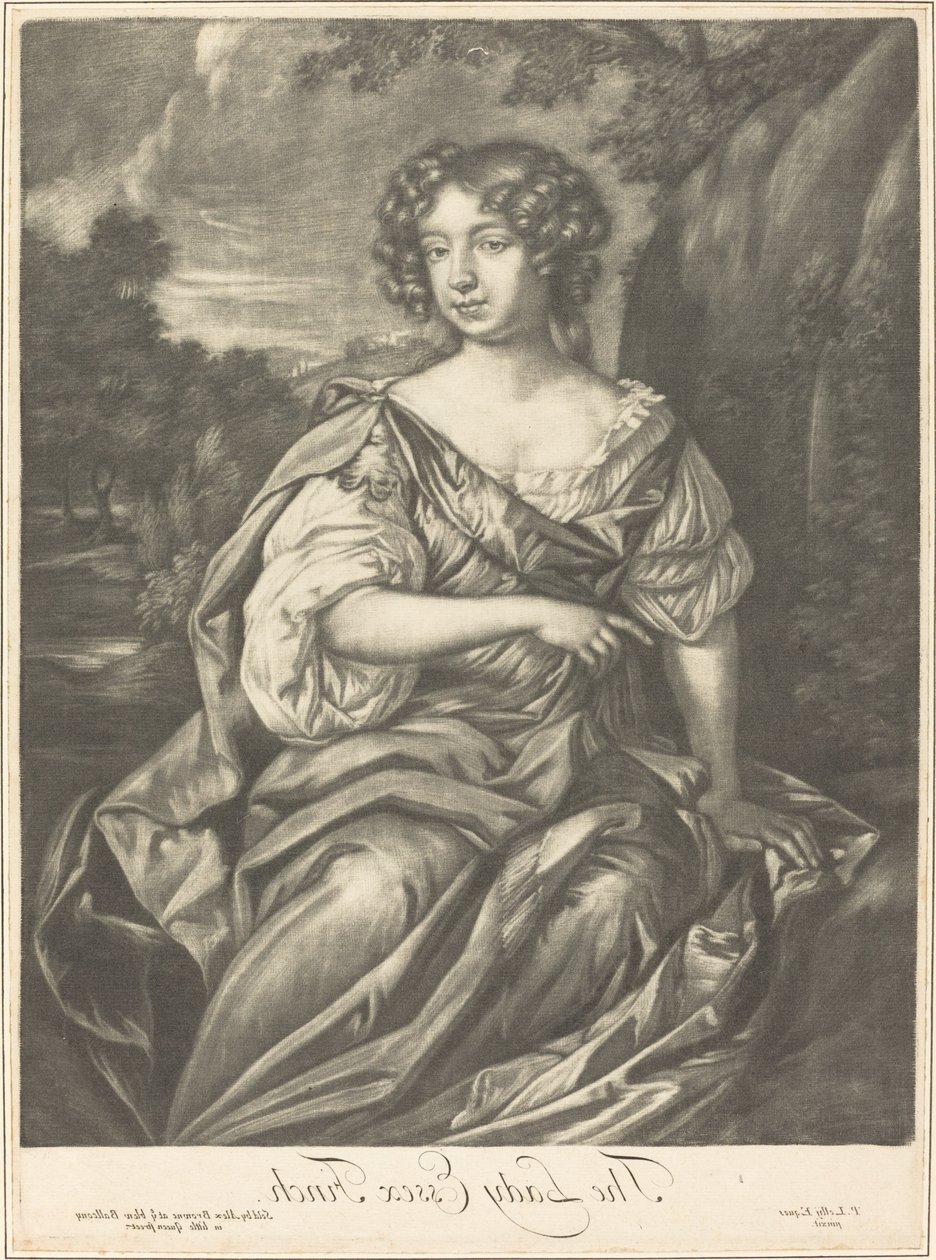 A Lady Essex Finch de Alexander Browne after Sir Peter Lely
