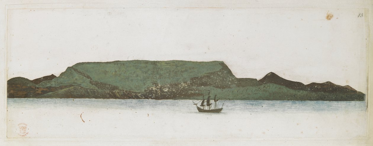 Acrescentar MS 15507 f.13 Endeavour, ao largo da costa de Tierra del Fuego de Alexander Buchan