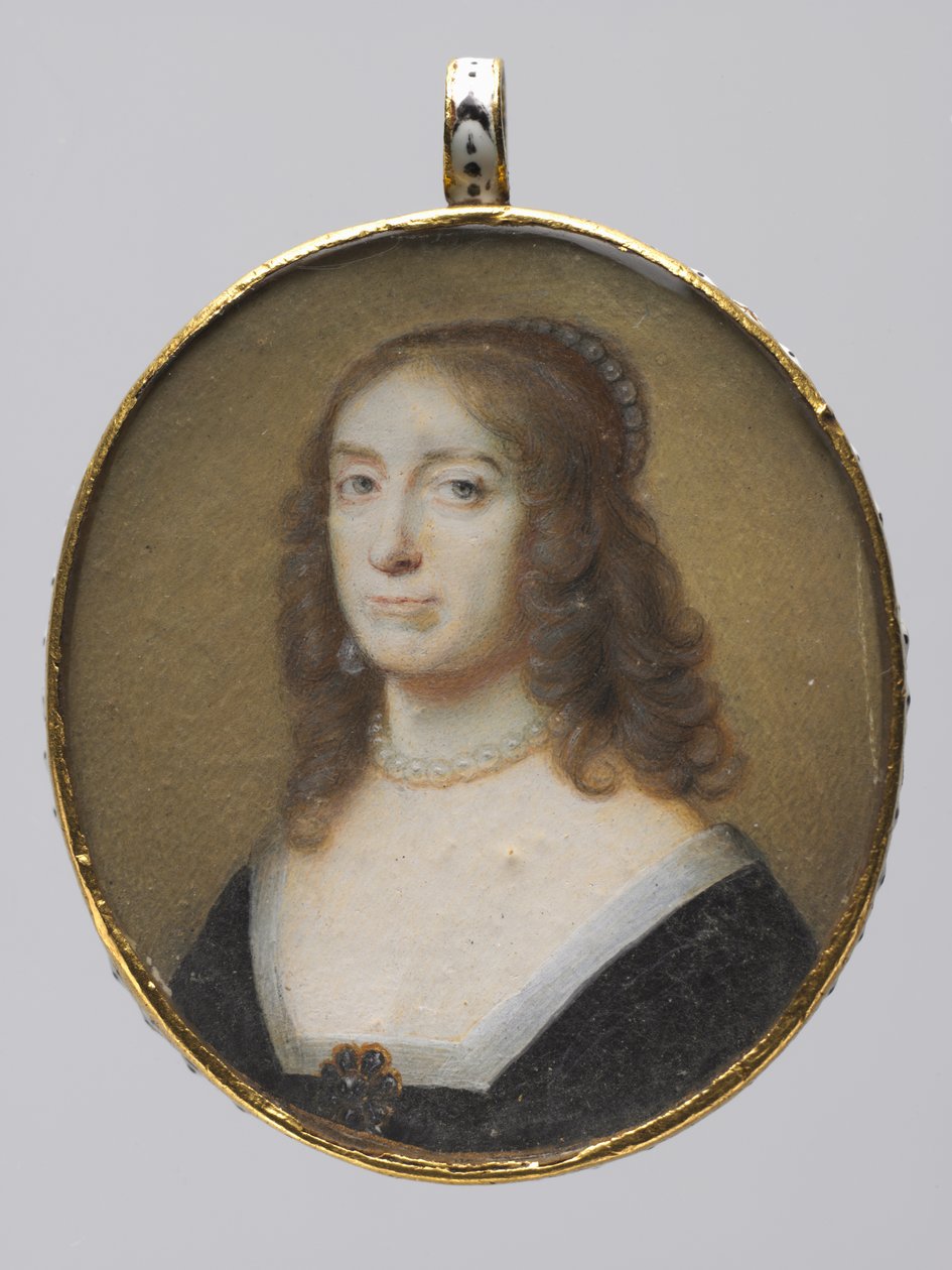 Retrato de Elizabeth Stuart, Electress Palatine e Rainha da Boêmia, década de 1630. de Alexander Cooper