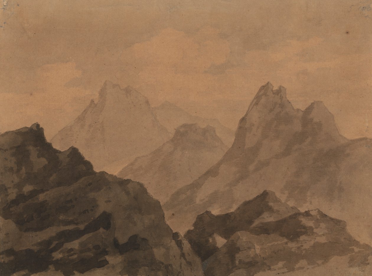 Montanhas (Um Estudo de Montanha) de Alexander Cozens