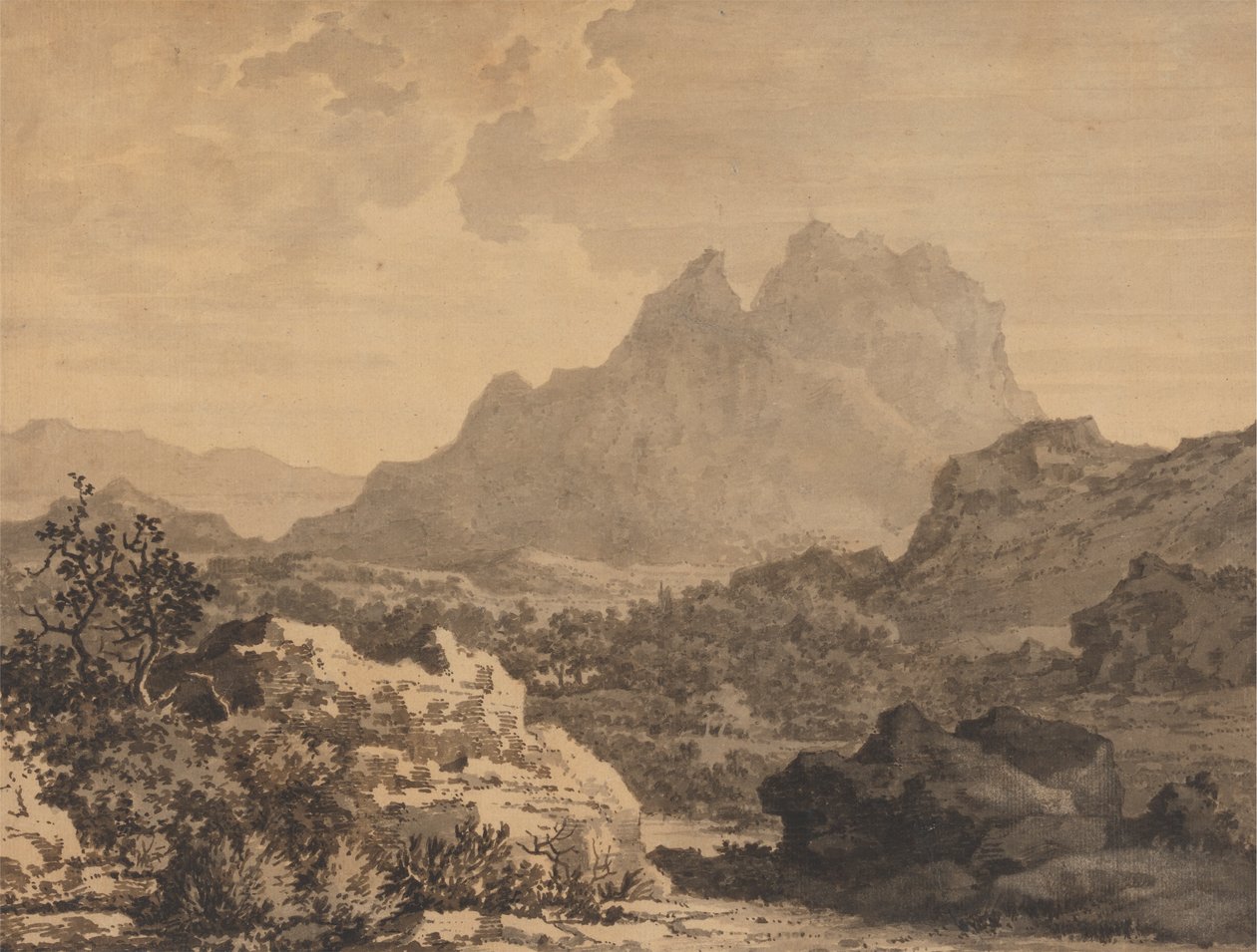 Paisagem montanhosa de Alexander Cozens