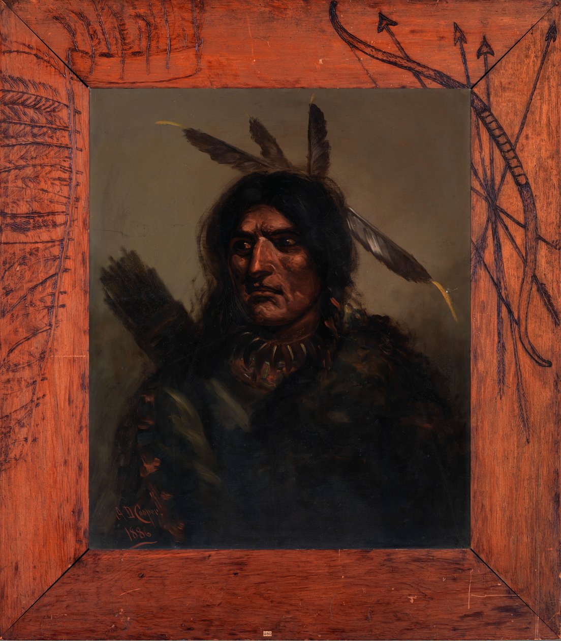 Homem índio com aljava, 1886. de Alexander Davis Cooper
