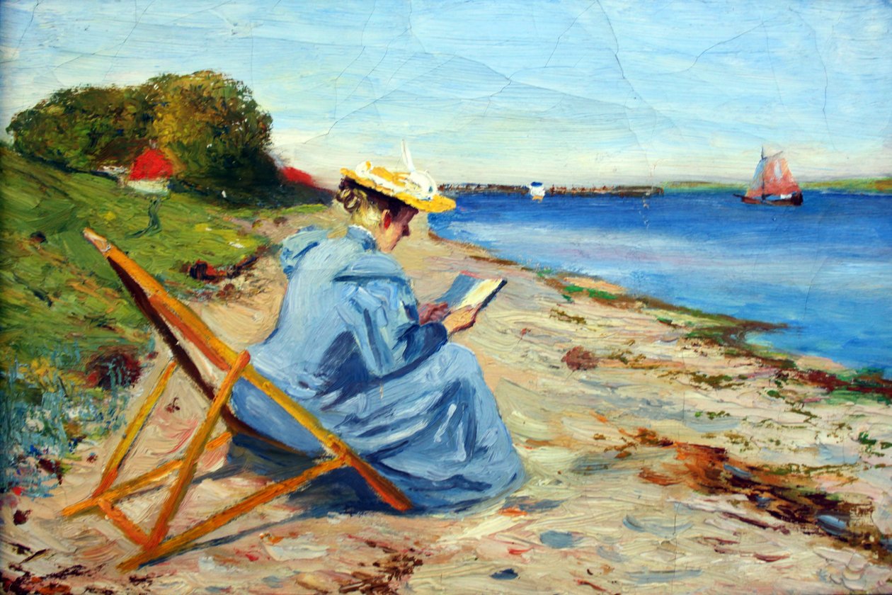 Toni Eckener na praia perto de Rinkenæs de Alexander Eckener