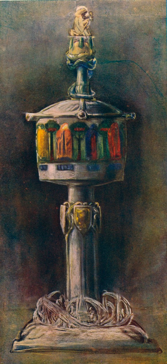 Taça de Prata com Esmaltes Bassetaille, 1903 de Alexander Fisher