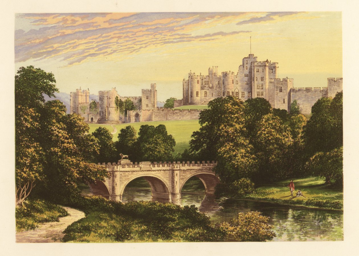Castelo de Alnwick, Northumberland, Inglaterra. de Alexander Francis (after) Lydon