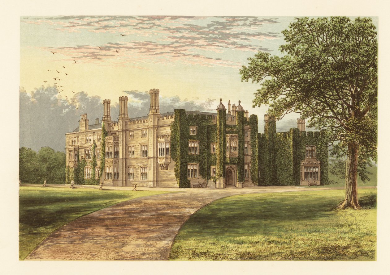 Drakelowe Hall, Derbyshire, Inglaterra. de Alexander Francis (after) Lydon