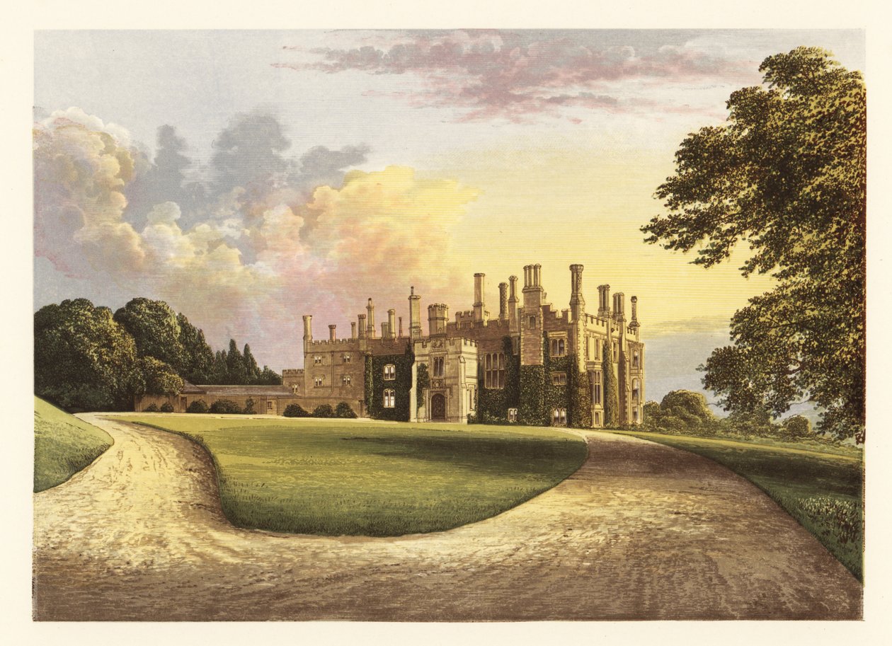 Eggesford House, Devon, Inglaterra. ,1880 (gravura) de Alexander Francis (after) Lydon