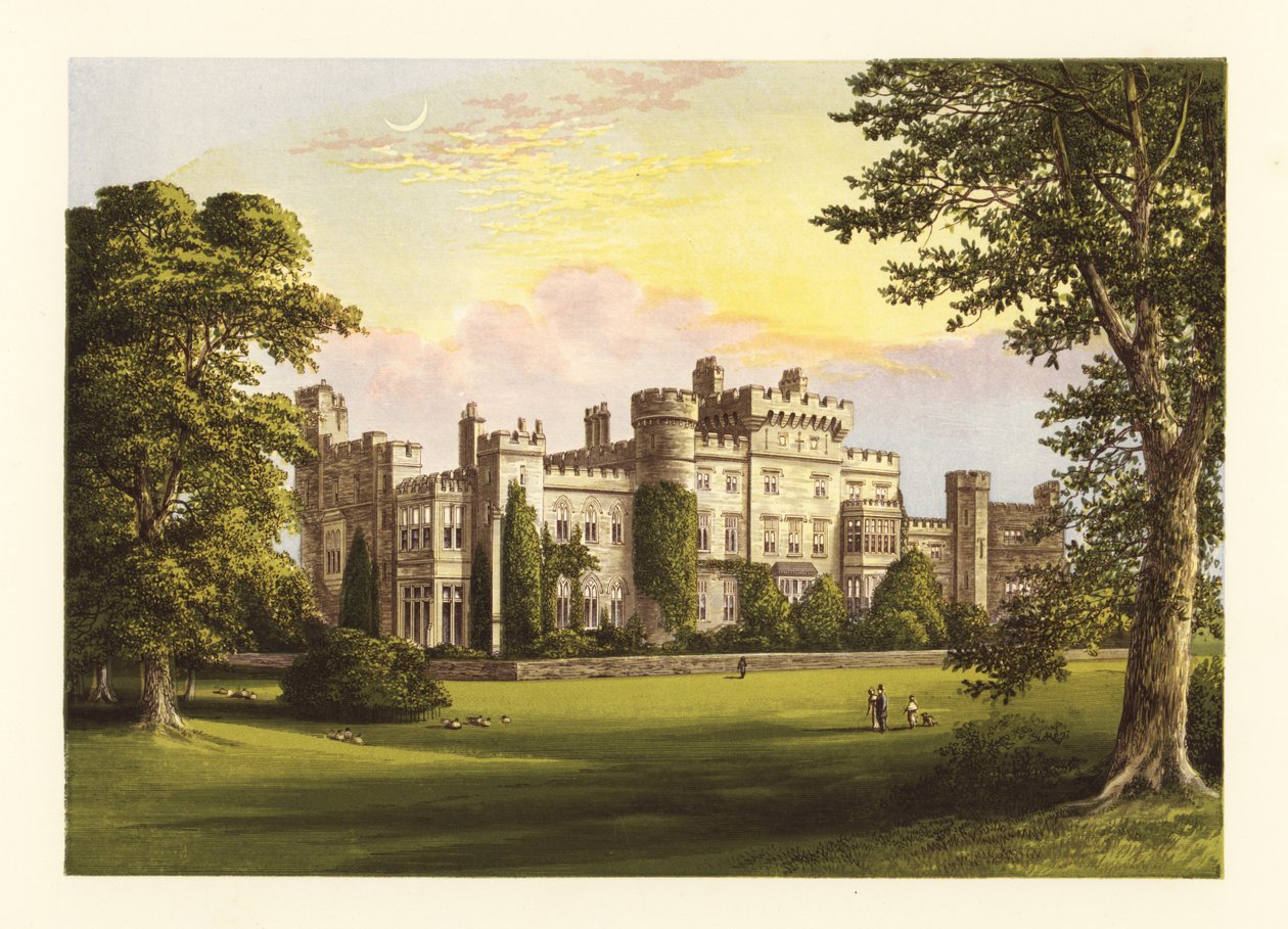 Castelo de Hawarden, Flintshire, País de Gales. de Alexander Francis (after) Lydon