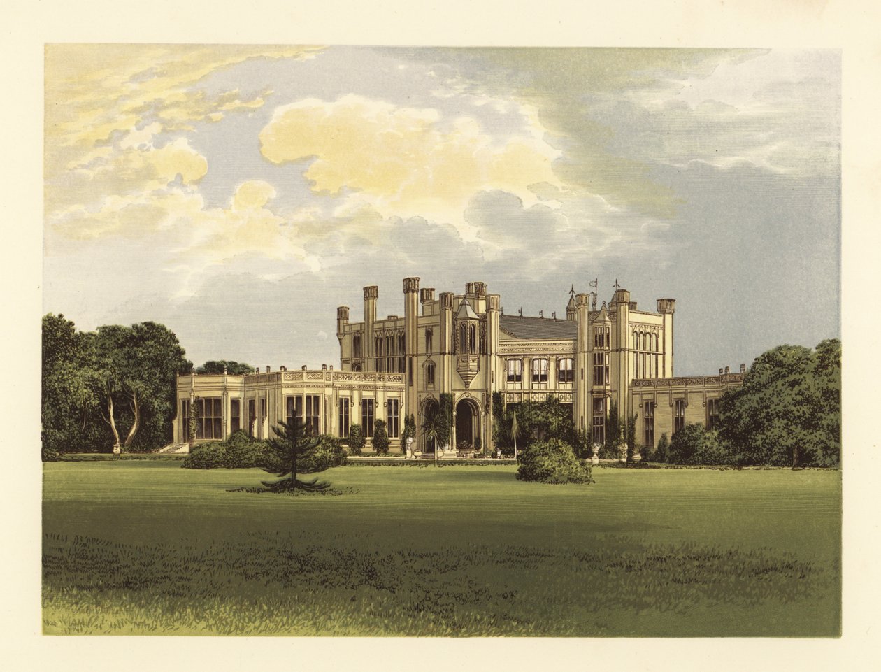 Castelo de Highcliffe, Hampshire, Inglaterra. de Alexander Francis (after) Lydon