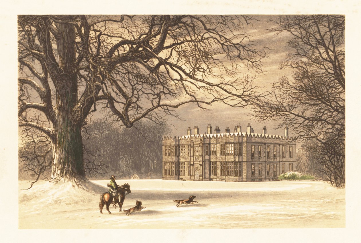 Howsham Hall, Yorkshire, Inglaterra. ,1880 (gravura) de Alexander Francis (after) Lydon