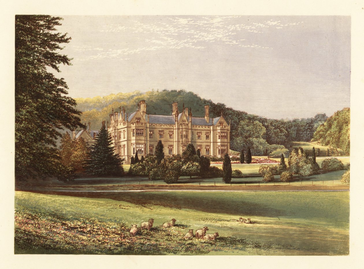 Mamhead, Devon, Inglaterra. ,1880 (gravura) de Alexander Francis (after) Lydon