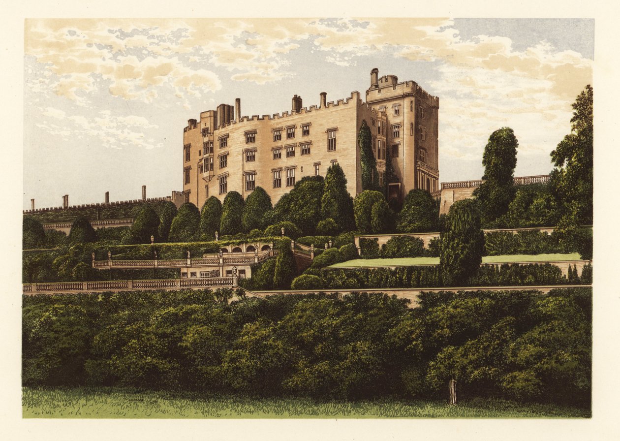 Castelo de Powis, Montgomeryshire, País de Gales. de Alexander Francis (after) Lydon