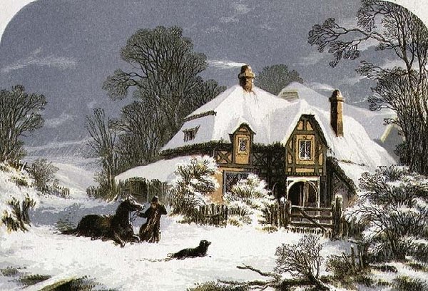 Voltando para casa através da neve (gravação) de Alexander Francis (after) Lydon