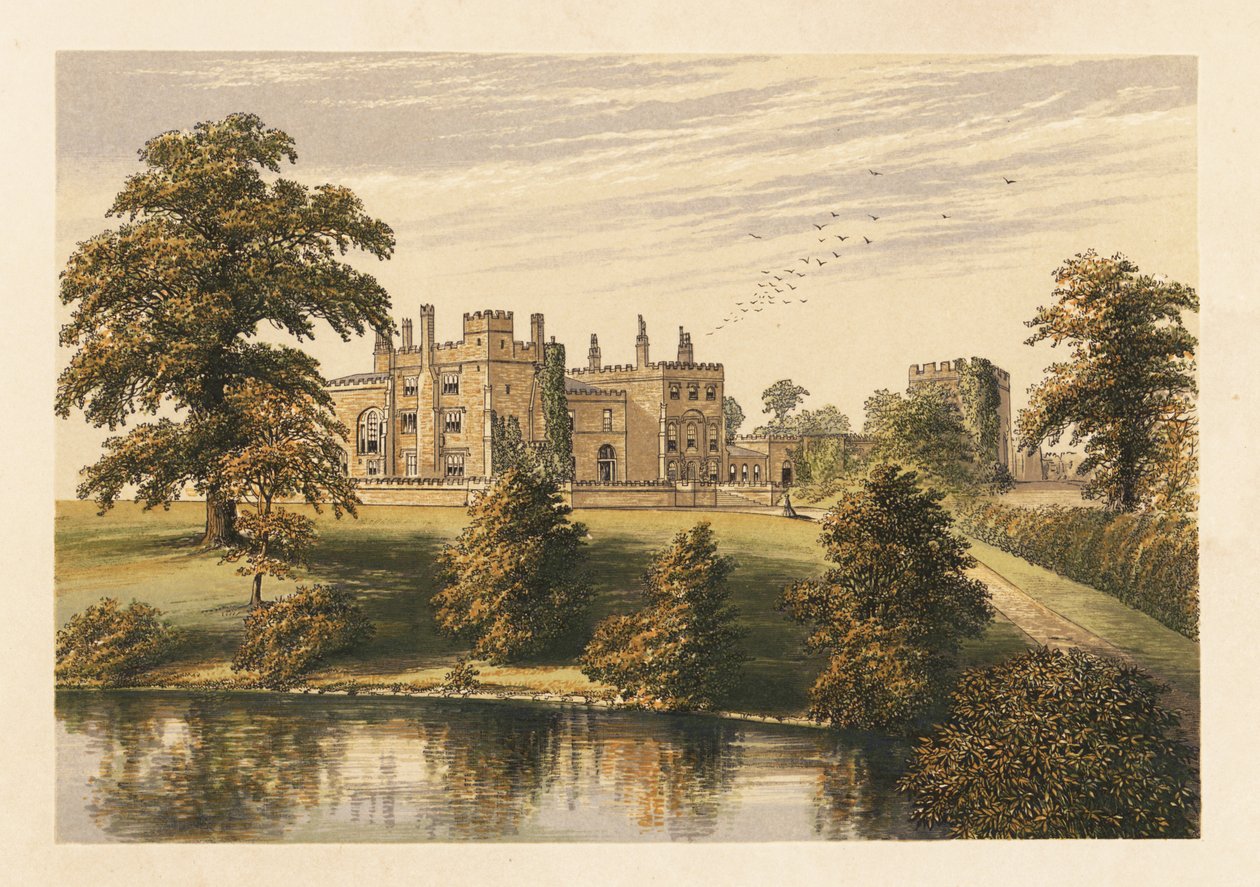 Castelo Ripley, Yorkshire, Inglaterra. ,1880 (gravura) de Alexander Francis (after) Lydon
