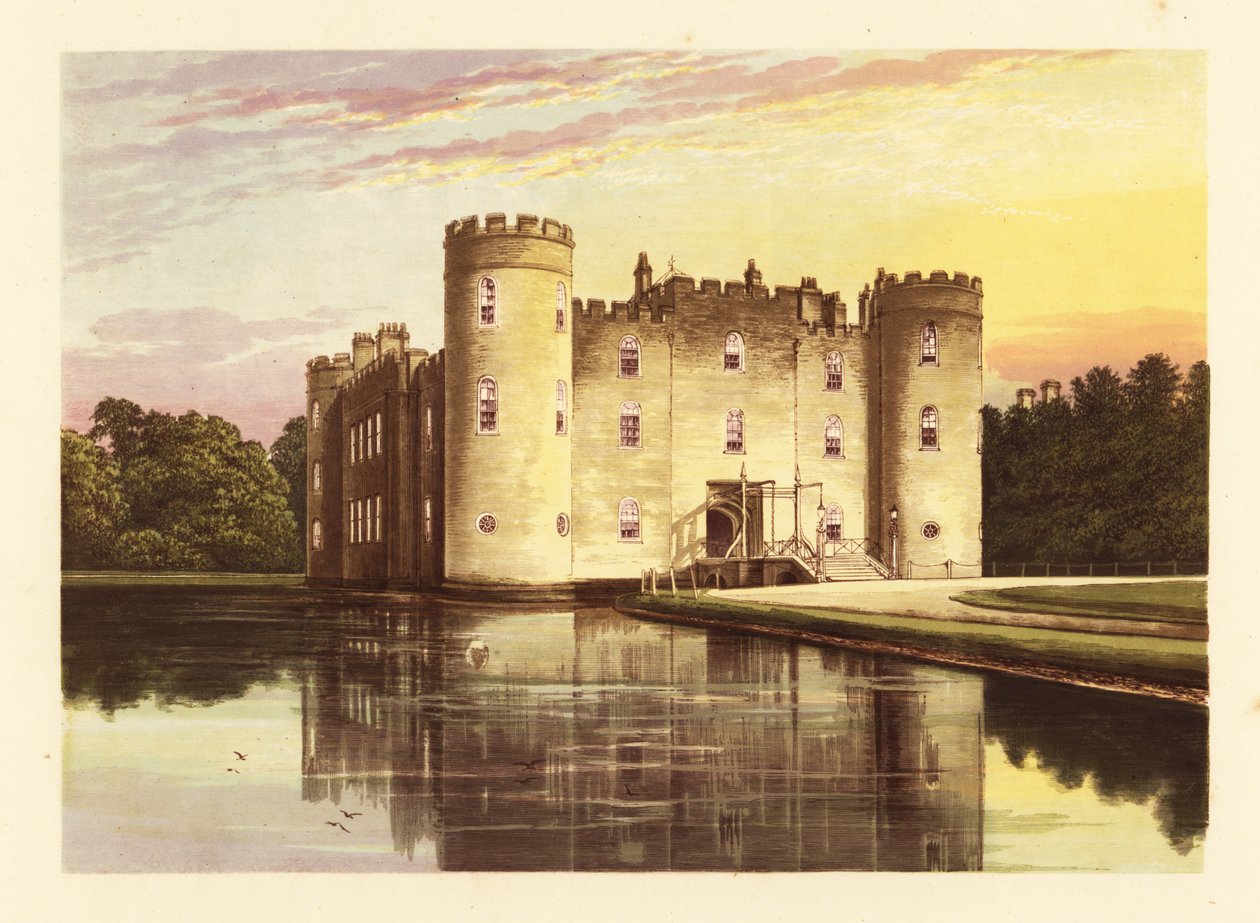 Castelo de Shirburn, Oxfordshire, Inglaterra. ,1880 (gravura) de Alexander Francis (after) Lydon