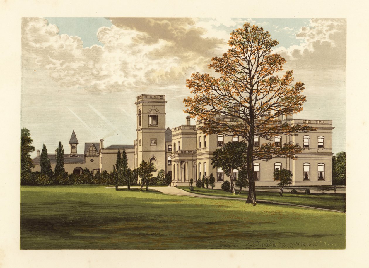 Stowlangtoft Hall, Suffolk, Inglaterra. de Alexander Francis (after) Lydon