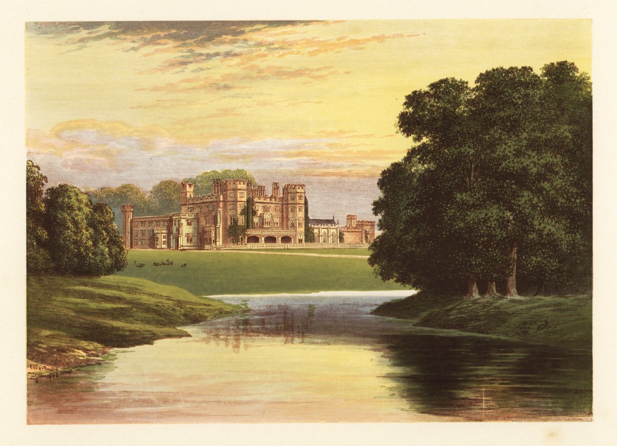 Castelo de Sundorne, Shropshire, Inglaterra. ,1880 (gravura) de Alexander Francis (after) Lydon