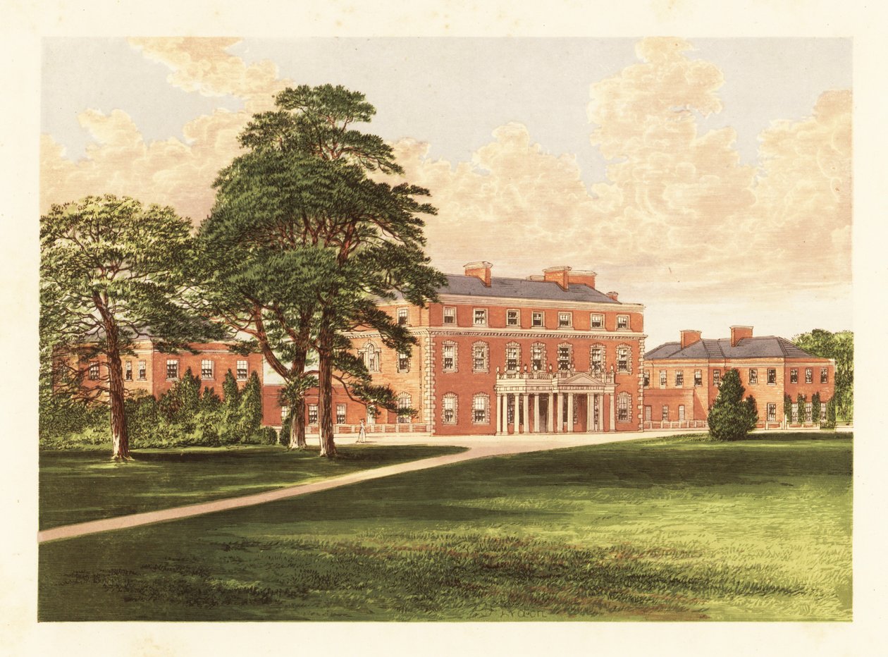 Trafalgar House, Wiltshire, Inglaterra. ,1880 (gravura) de Alexander Francis (after) Lydon
