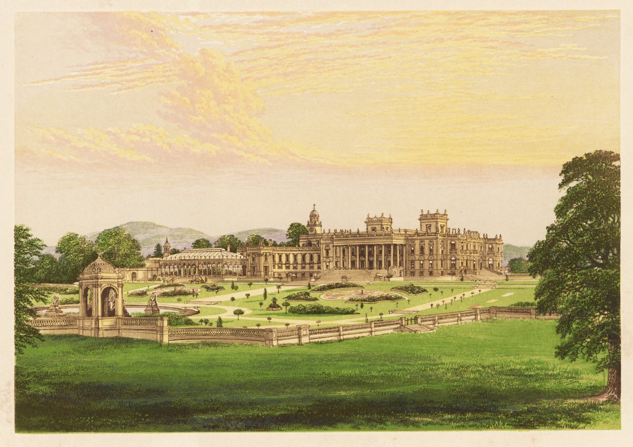 Witley Court, Worcestershire, Inglaterra. 1880 (gravura) de Alexander Francis (after) Lydon