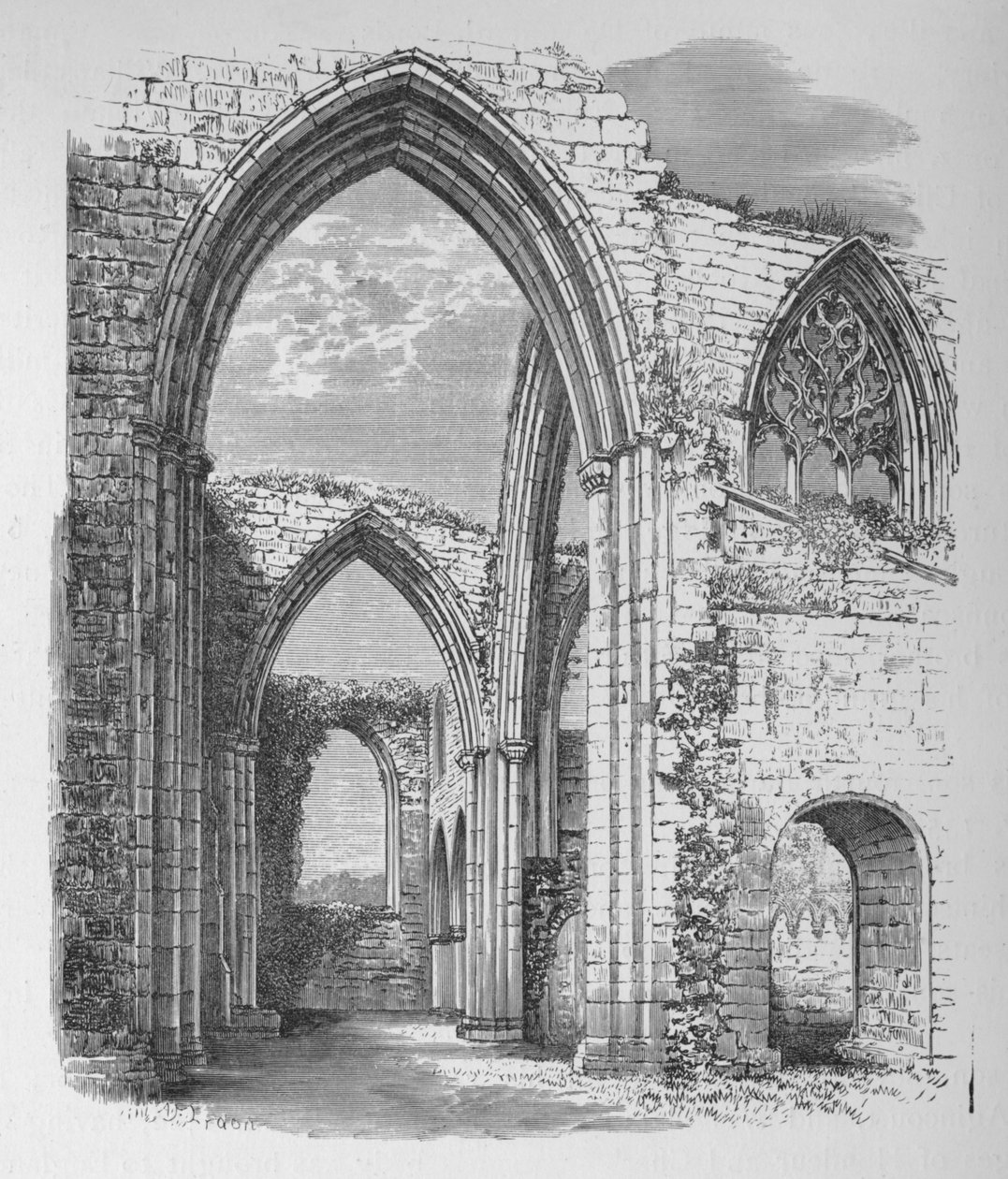 Arcos do transepto, Bolton Priory, c1880, 1897 de Alexander Francis Lydon