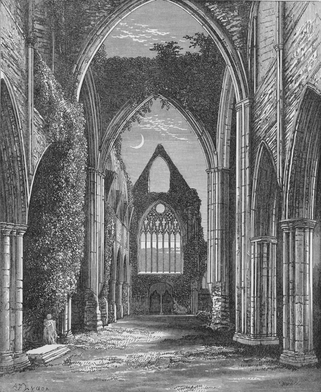 Coro, olhando oeste, abadia de Tintern, c1885, 1897 de Alexander Francis Lydon
