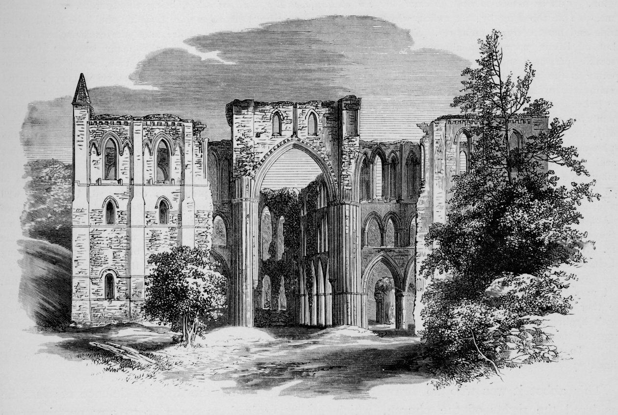 Coro, do norte, abadia de Rievaulx, c1880, 1897 de Alexander Francis Lydon