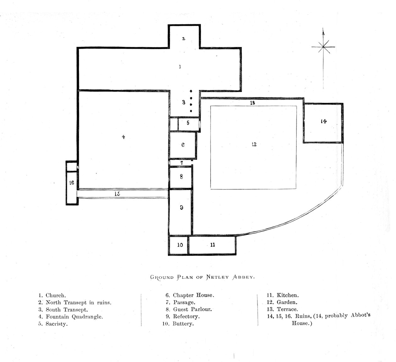 Planta da Abadia de Netley, 1897 de Alexander Francis Lydon