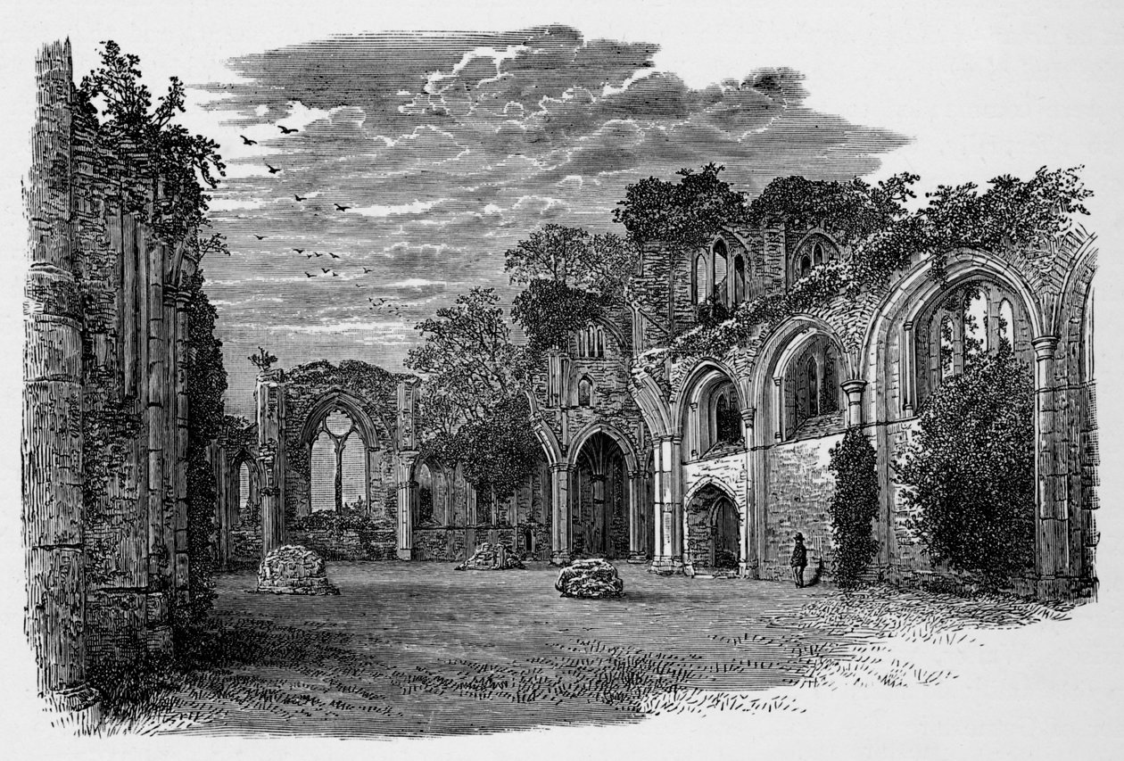 Interior, Olhando para o leste, Netley Abbey, c1880, 1897 de Alexander Francis Lydon