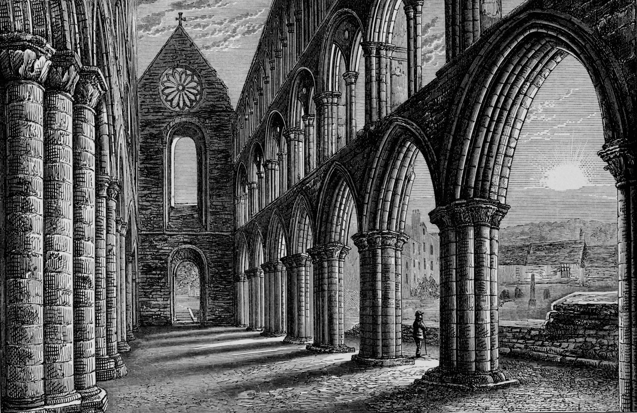 Nave Looking West, Abadia de Jedburgh, c1880, 1897 de Alexander Francis Lydon
