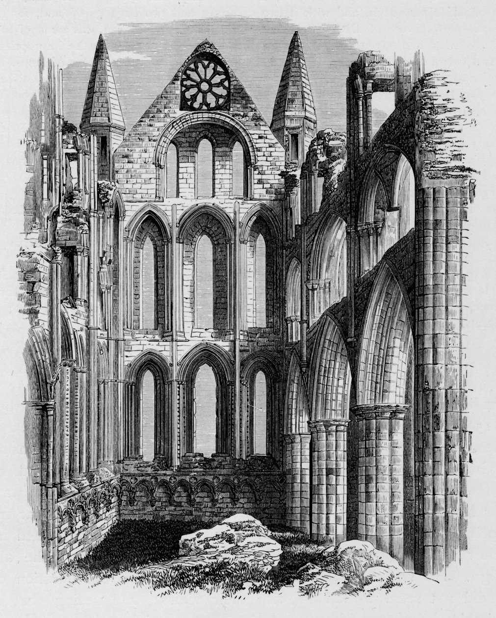 Transepto Norte, Abadia de Whitby, c1880, 1897 de Alexander Francis Lydon