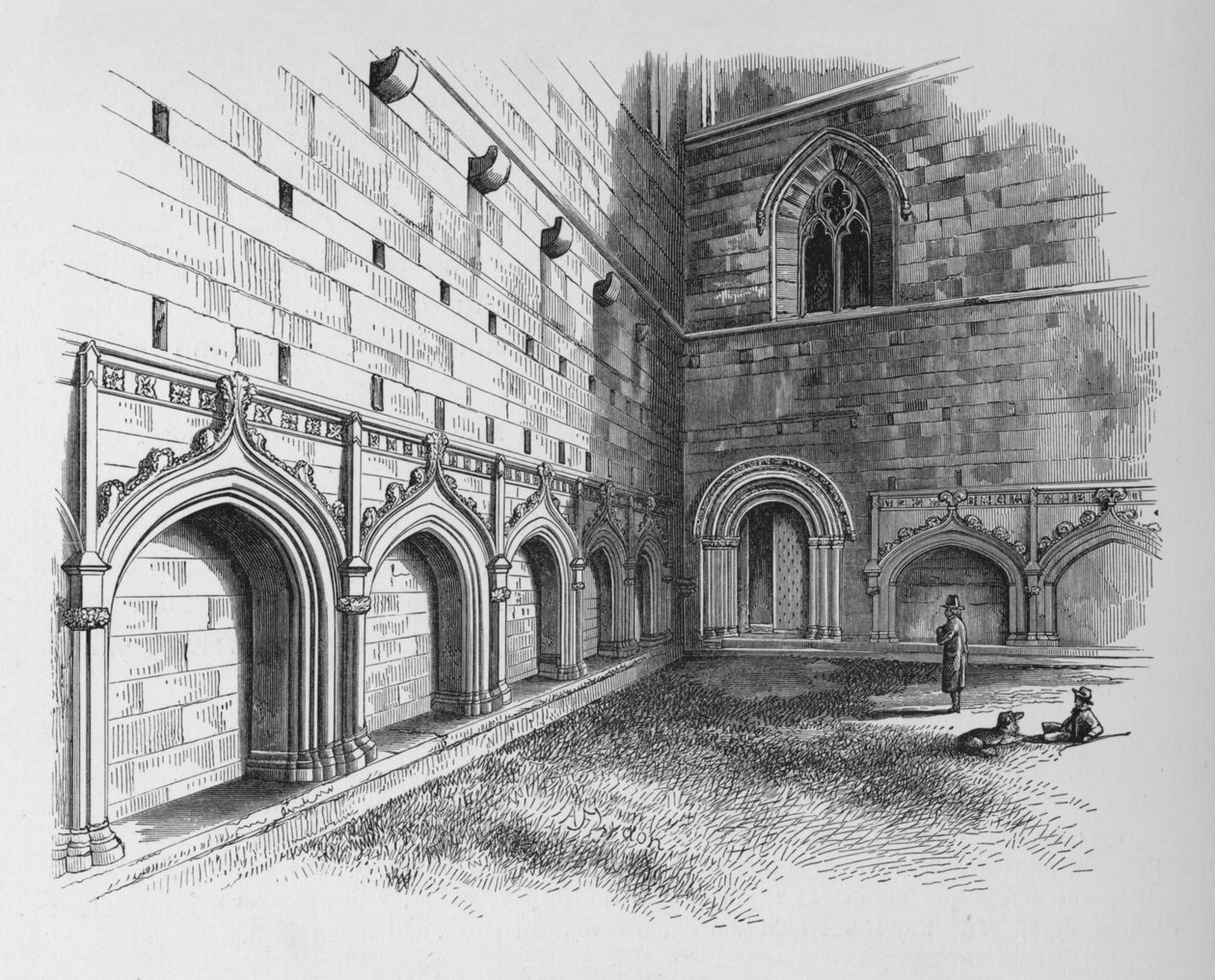The Cloisters, Melrose Abbey, c1880, 1897 de Alexander Francis Lydon
