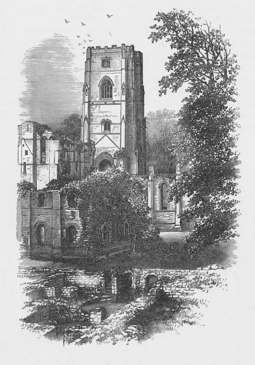 A torre, abadia das fontes, c1880, 1897 de Alexander Francis Lydon