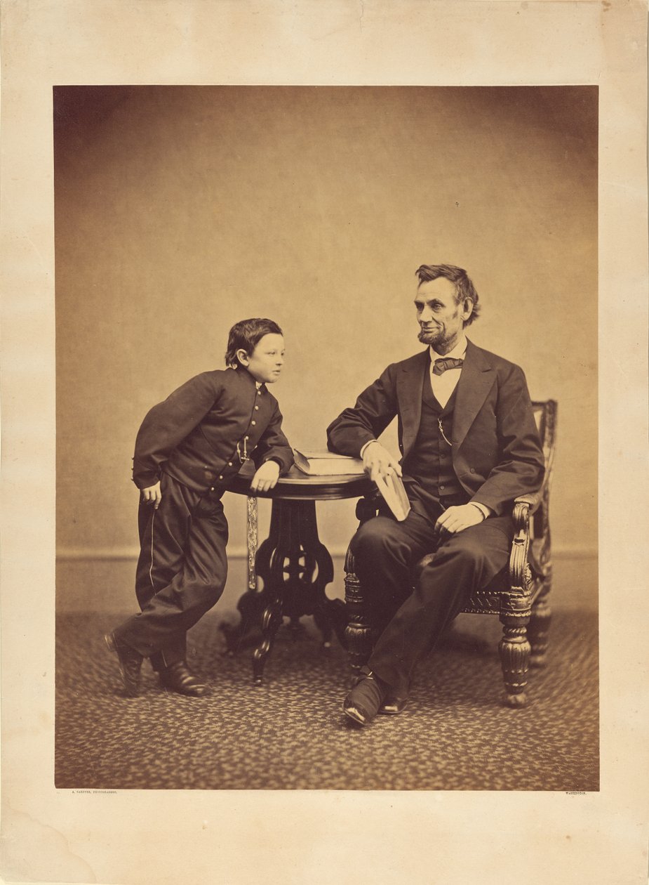 [Abraham Lincoln e o seu filho Thomas (Tad) de Alexander Gardner