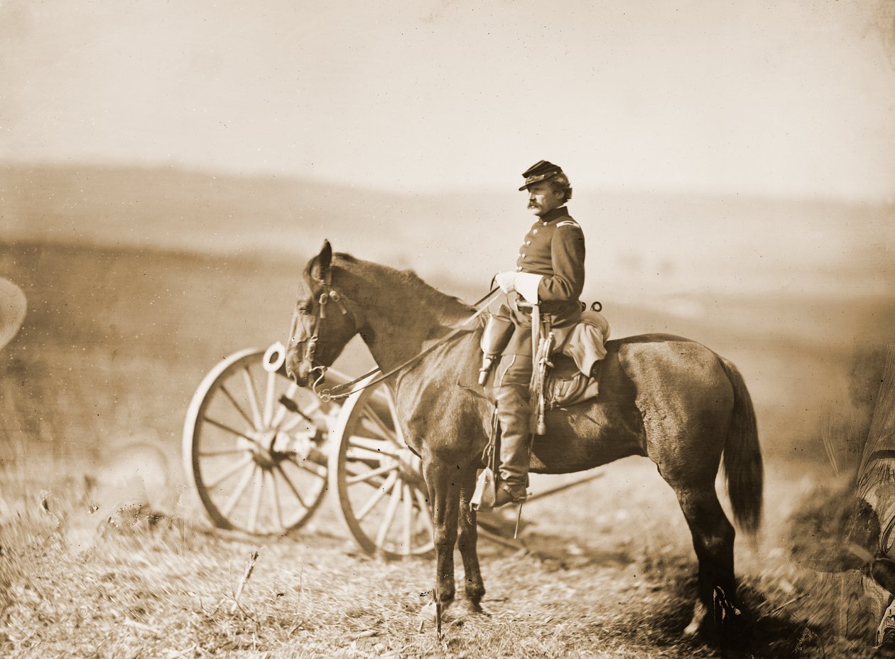 American Civil War Aide-de-Camp on Horseback de Alexander Gardner