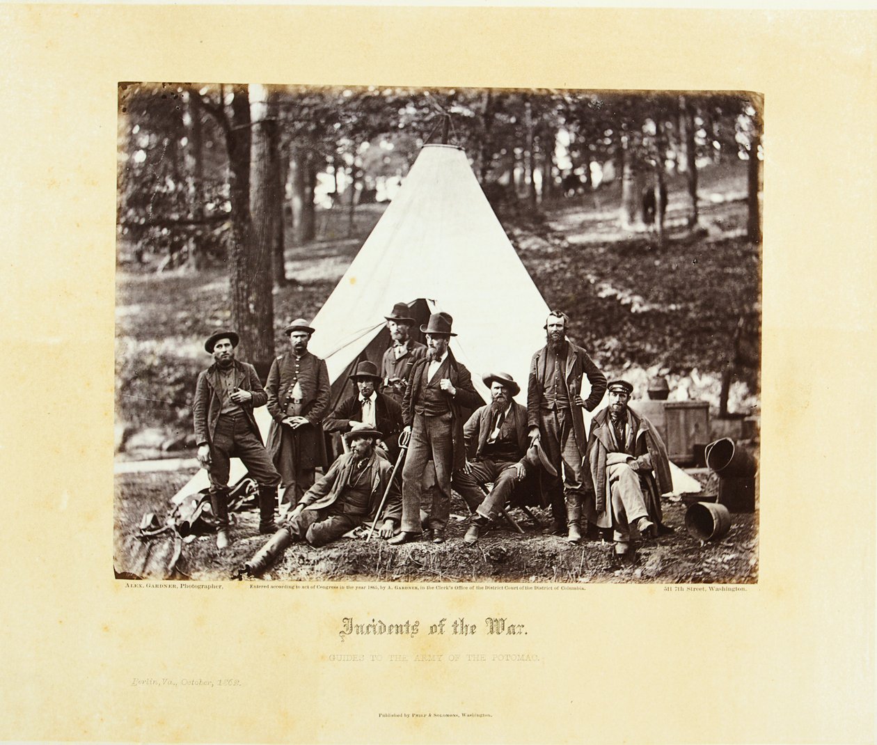 Livro do esboço fotográfico de Gardner da guerra, Washington: Philip & Solomons de Alexander Gardner